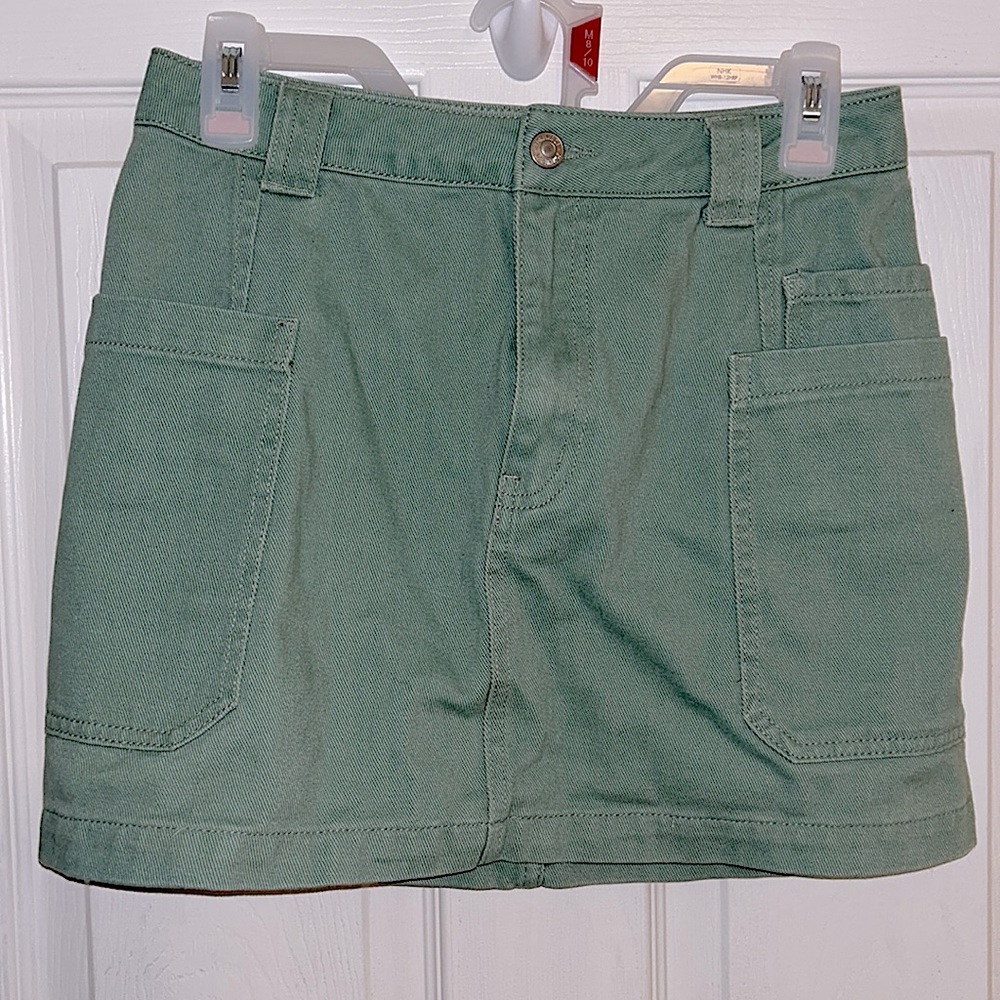 Woman’s Green Denim Skirt
